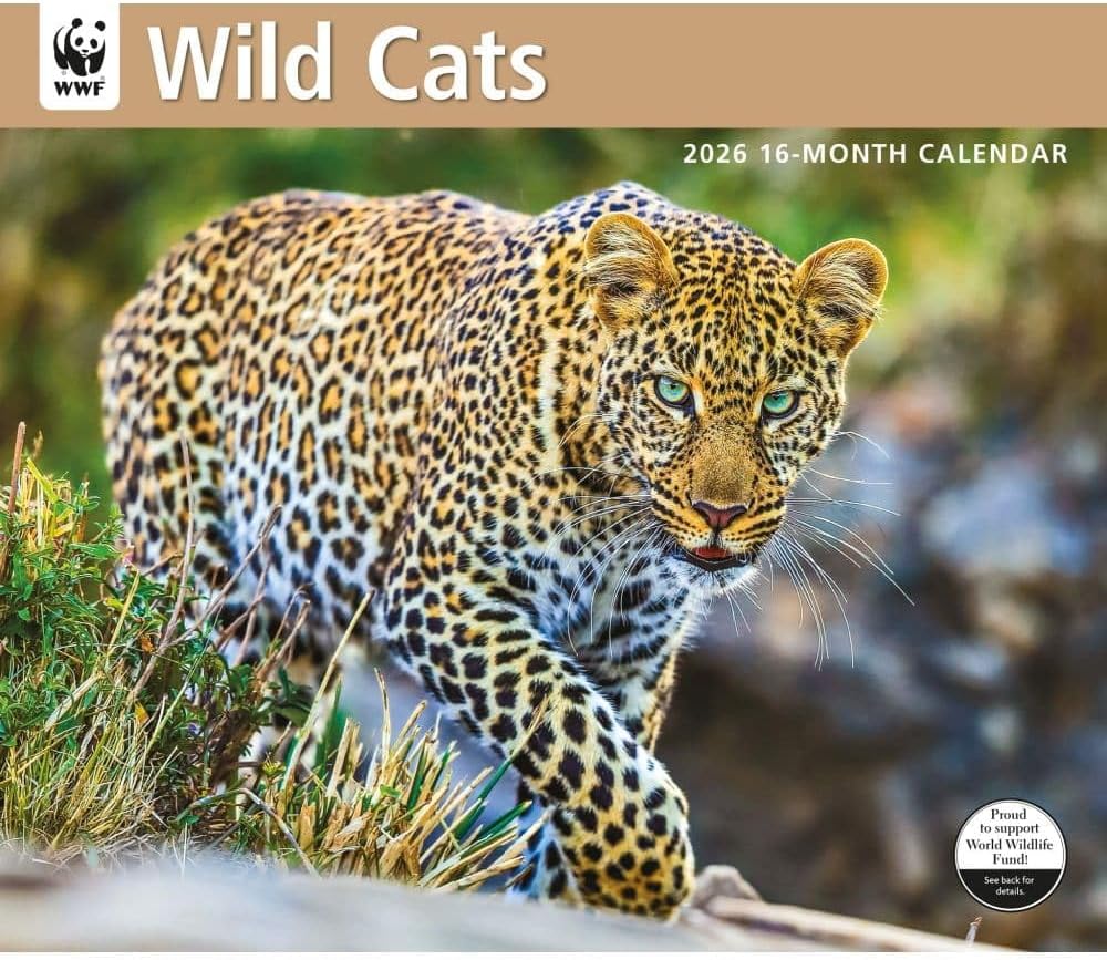 World Wildlife Fund Wild Cats Calendar 2026