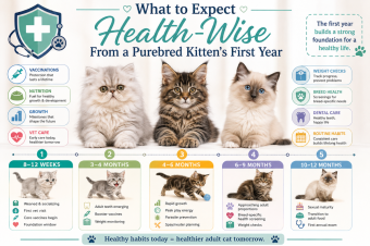 What to Expect Health-Wise From a Purebred Kitten’s First Year