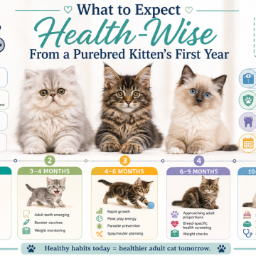 What to Expect Health-Wise From a Purebred Kitten’s First Year